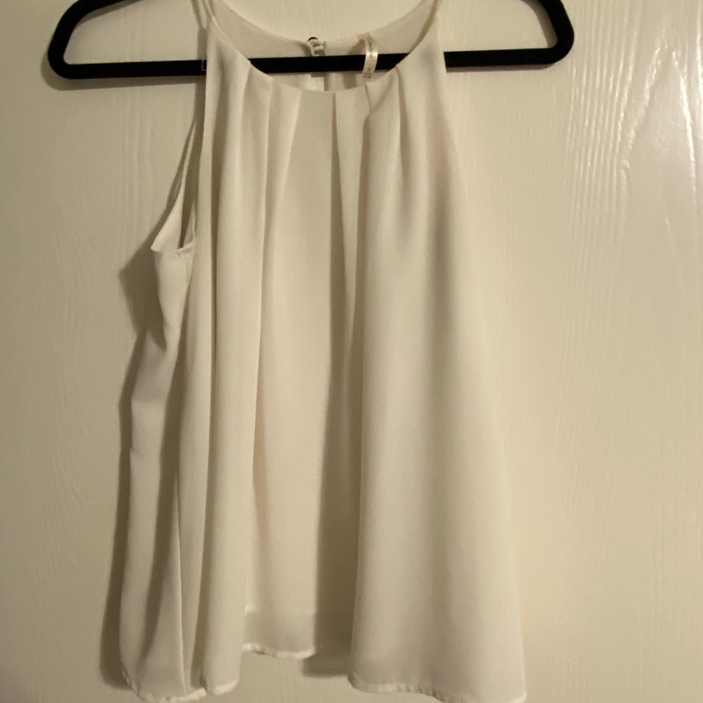 Cream Sleeveless Top